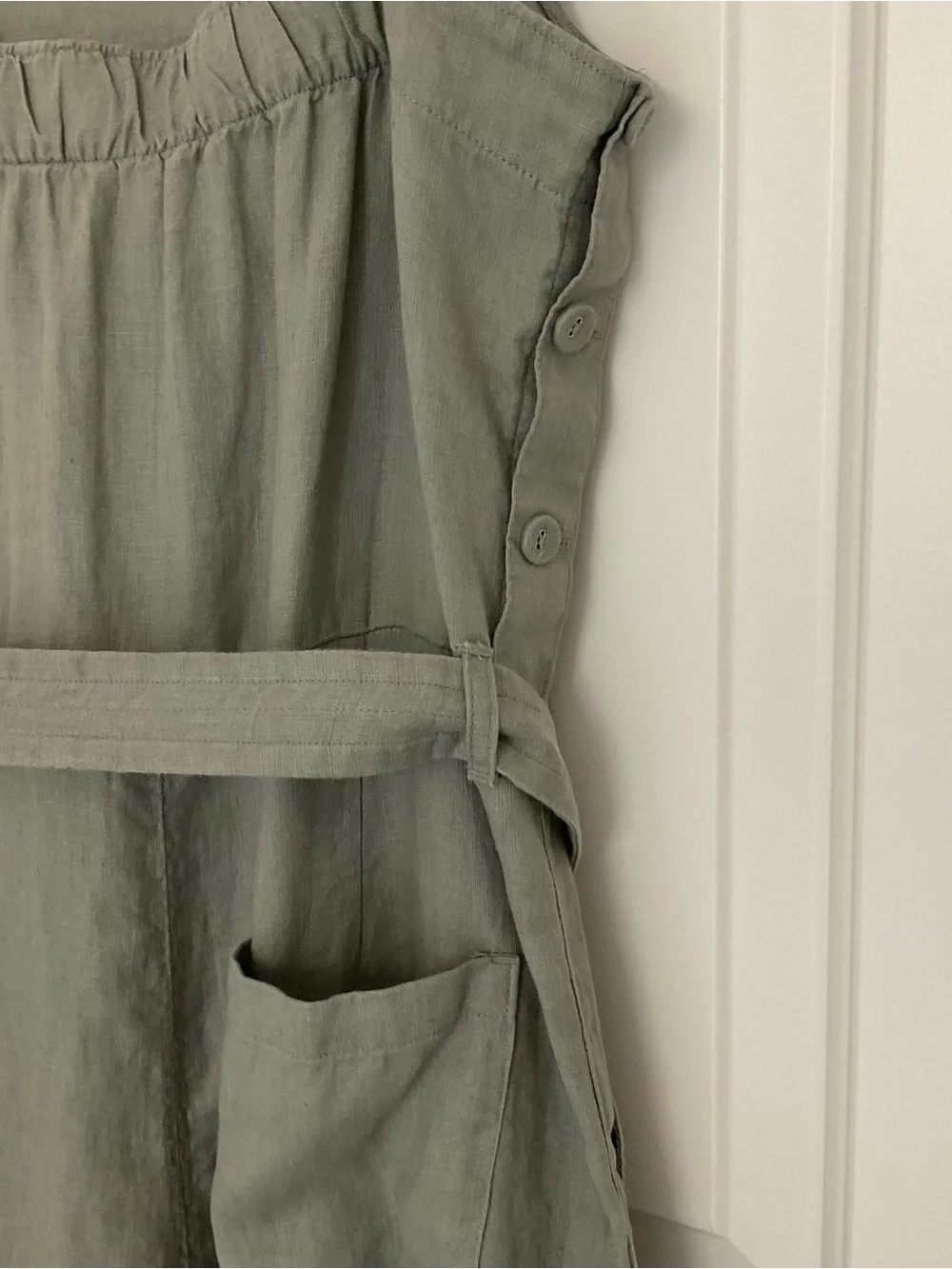 Everlane Flax Linen Side Button Jumpsuit 4